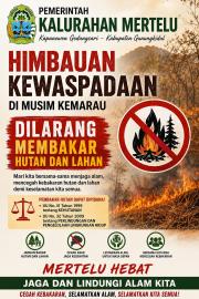 Pemerintah kalurahan Mertelu Ajak Warga Waspada Kebakaran di Musim Kemarau